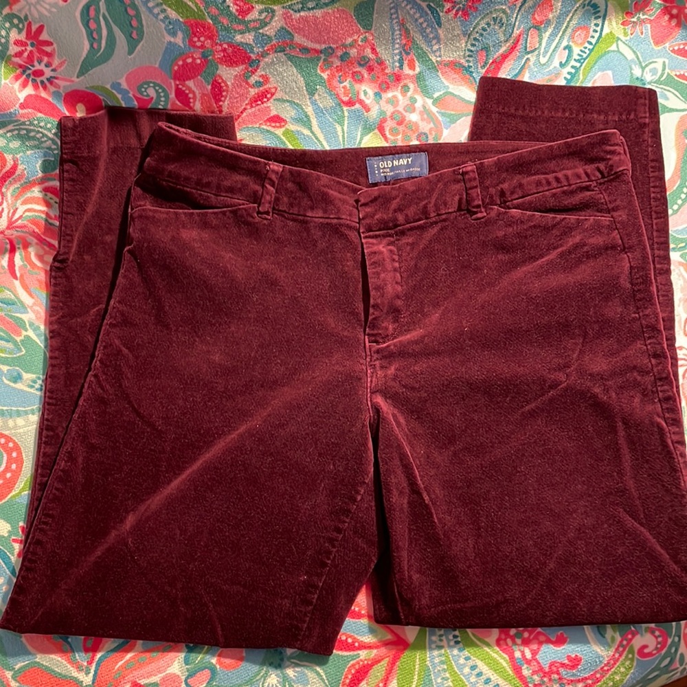 Old Navy velvet like pants